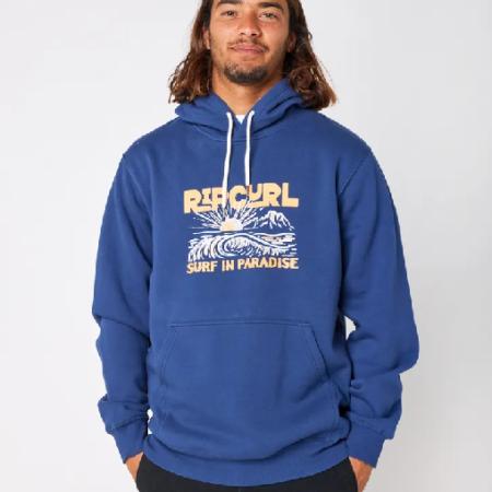 Felpa uomo Les Esta Hood Washed Navy - Ripcurl