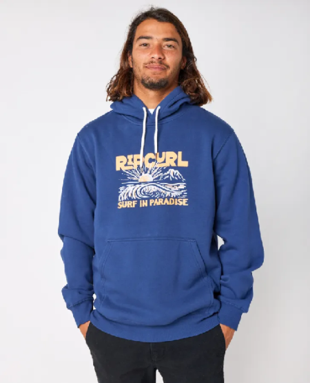 Felpa uomo Les Esta Hood Washed Navy - Ripcurl