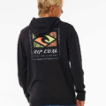 Felpa uomo Tradition Zip Thru Hood Washed Black - Ripcurl